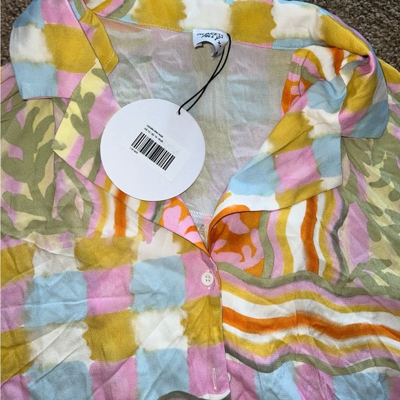 Princess Polly Caraliia Abstract Print Oversize Camp Shirt - Picture 5 of 7